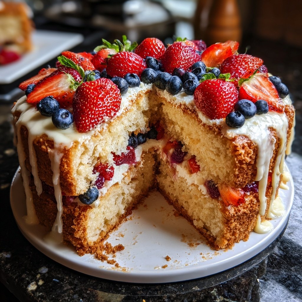 Geburtstagskuchen mit Beeren