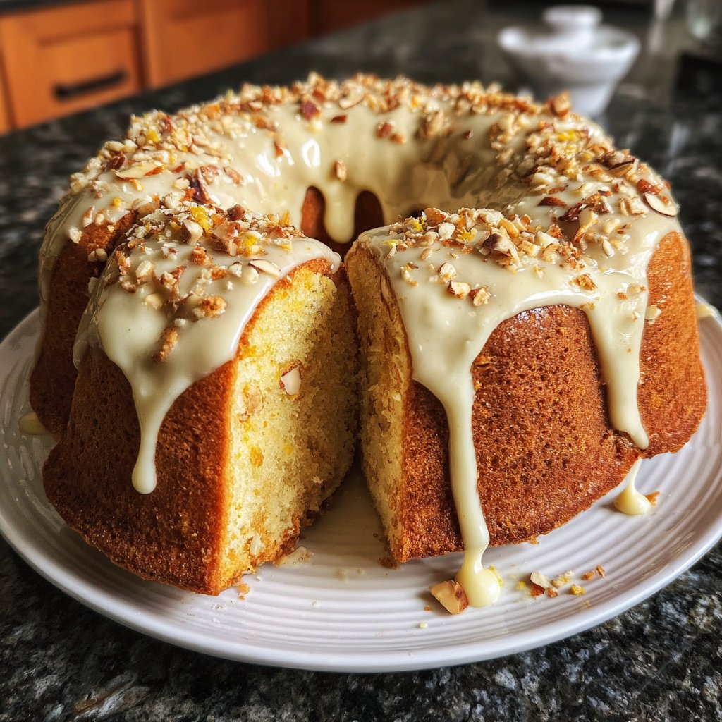 Zitronenkuchen mit Mandeln