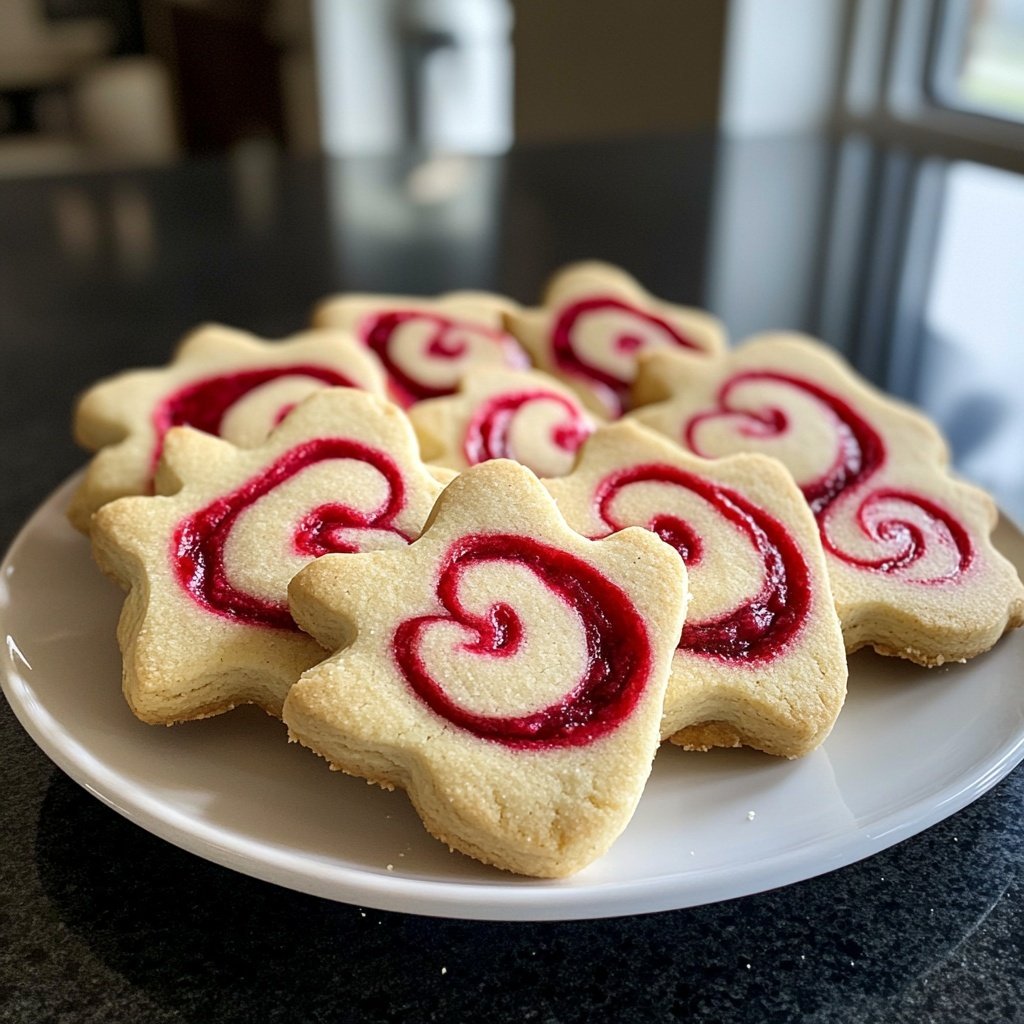 Himbeer-Schnecken-Shortbread-Kekse – Süßes & Elegantes Dessert