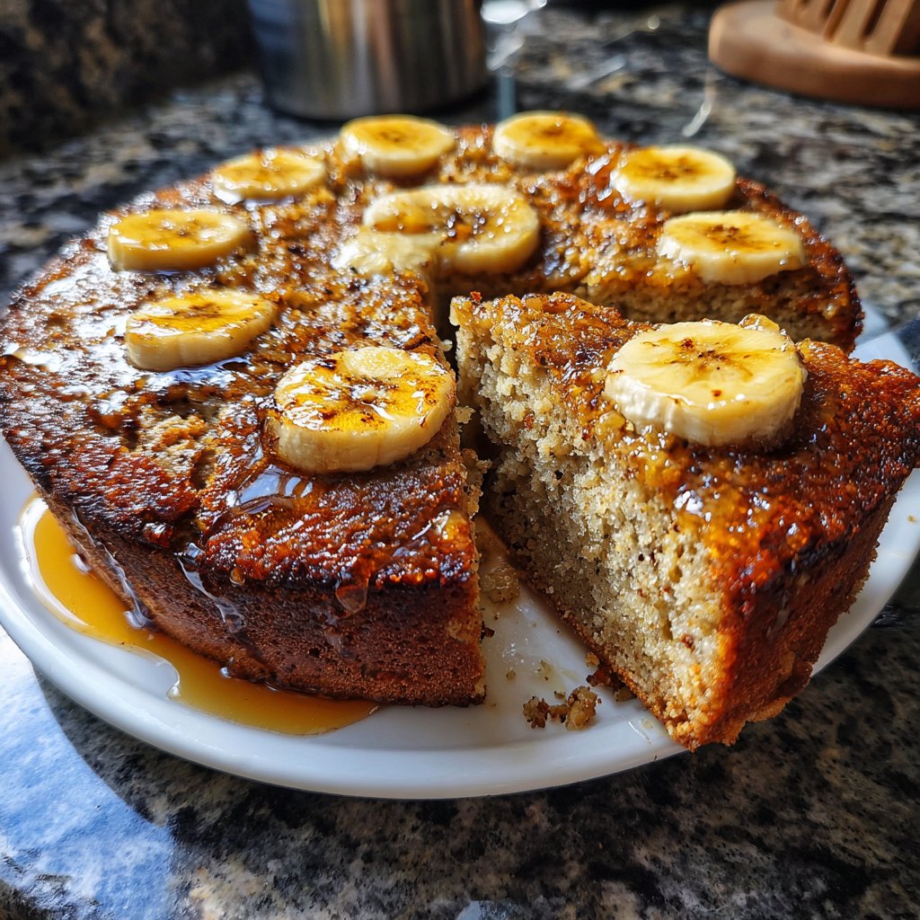 Bananenkuchen mit Hafermehl und Honig