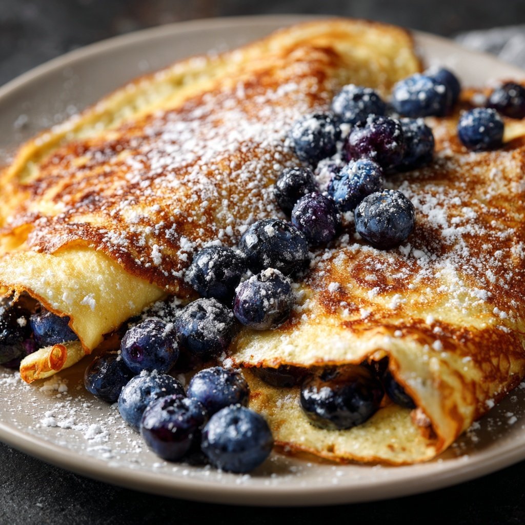 Pfannkuchen mit Heidelbeeren
