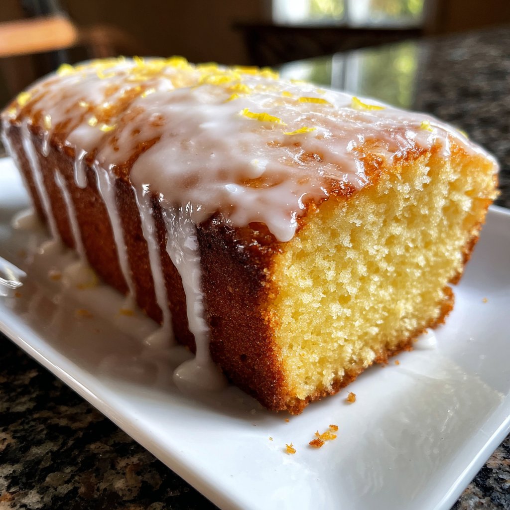 Blechkuchen mit Zitronenglasur