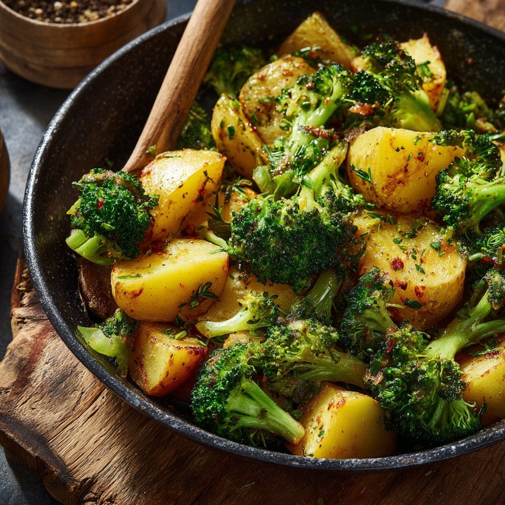 Brokkoli Kartoffel Pfanne Mit Kräutern
