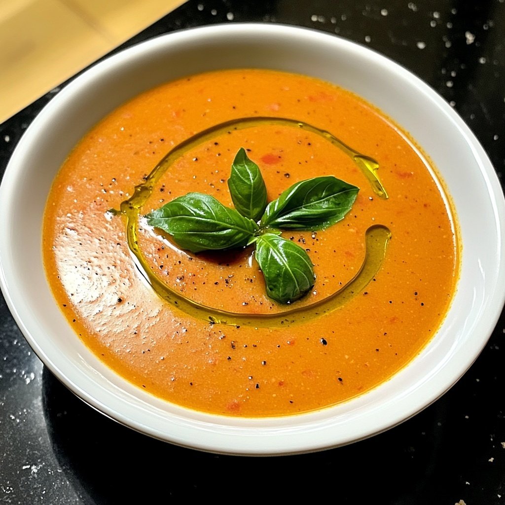 Tomatensuppe mit Olivenöl