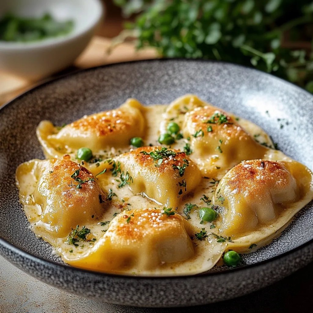 Maultaschen in Käse-Sahne-Soße