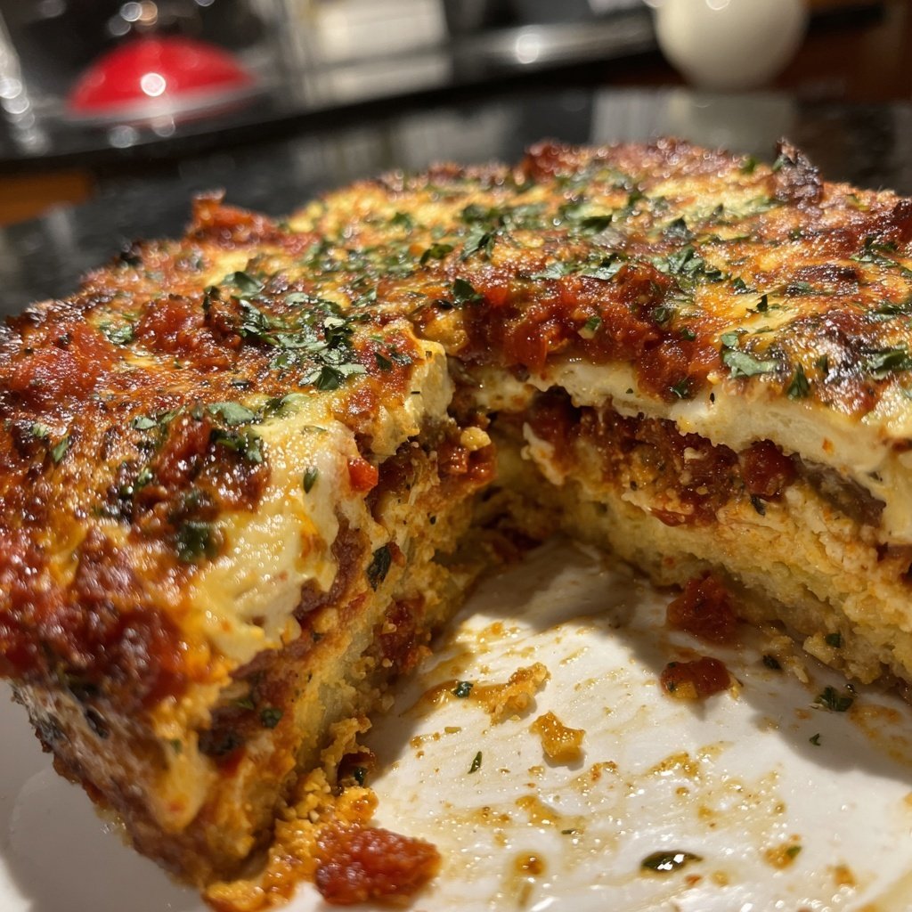 Auberginenauflauf mit Tomatensauce