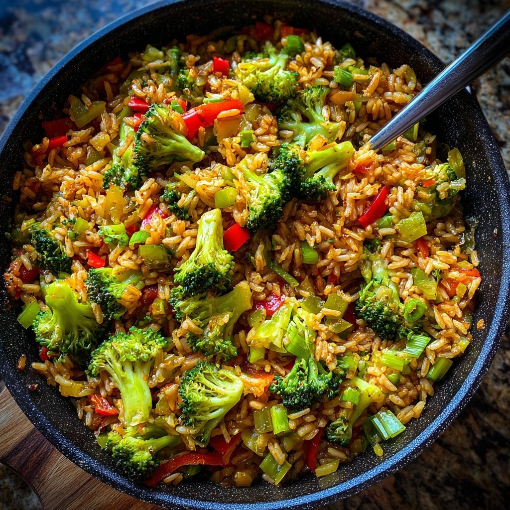 Brokkoli Reis Pfanne Vegetarisch