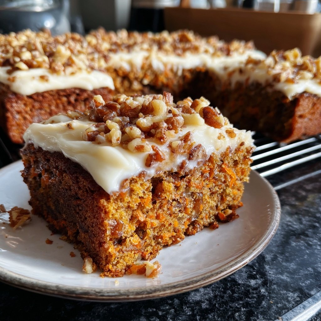 Karottenkuchen Mit Dinkelmehl Und Nüssen