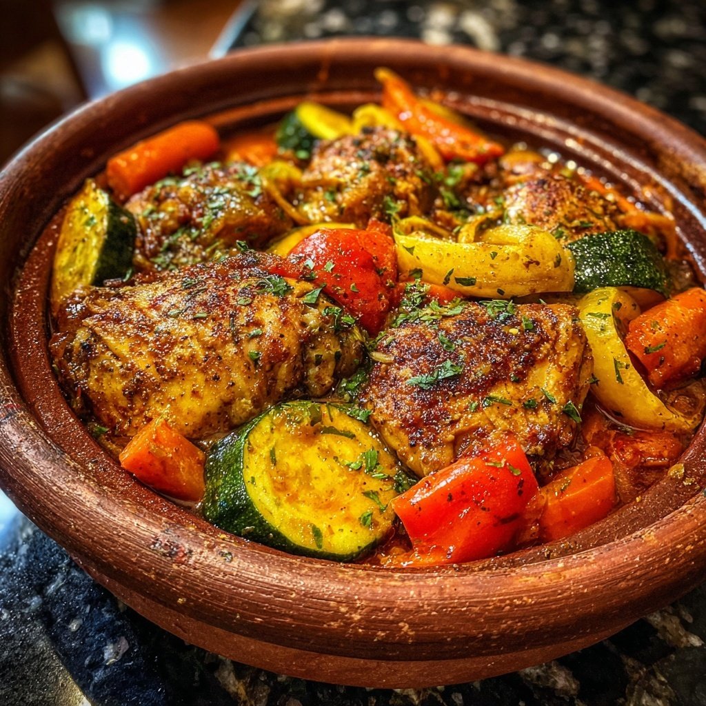 Internationale Küche Marokkanisches Hähnchen-Tagine